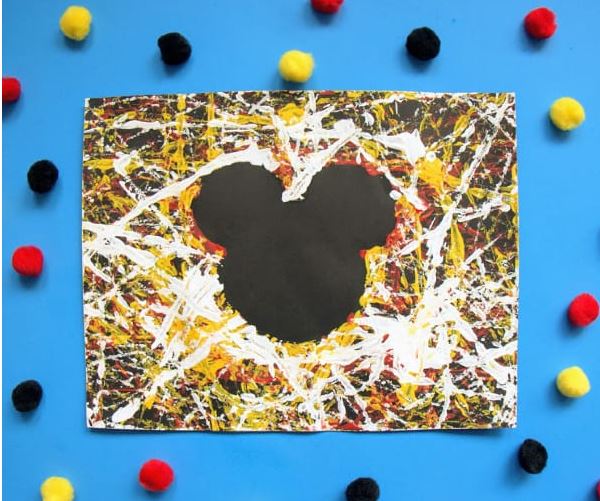 Mickey Mouse Marble Painting - Fun Activities with Kids