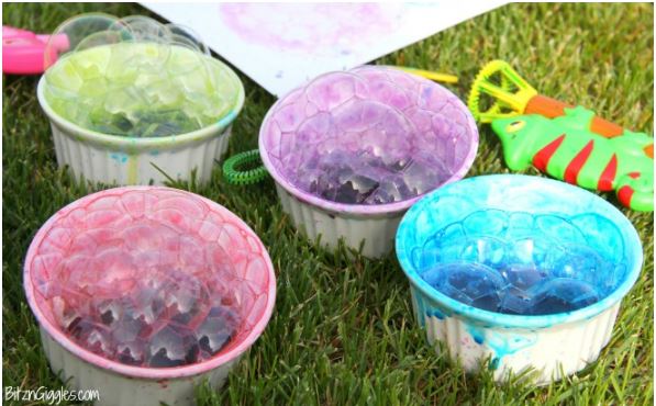 Painting with Bubbles - Fun Activities with Kids