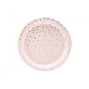 6 Plates Polka Dots light pink 18cm