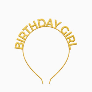 Birthday Headband "Birthday Girl" Gold 18x17.5 cm