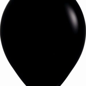 50 Solid Black Fashion Latex Balloons 30cm R12-080 Sempertex