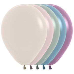 100 Latex Balloons Sempertex 12,7cm Assorted Colors Pastel Dusk