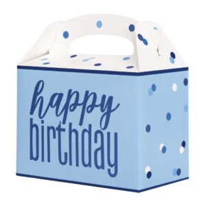 6 Take Home Containers Blue Glitz Birthday